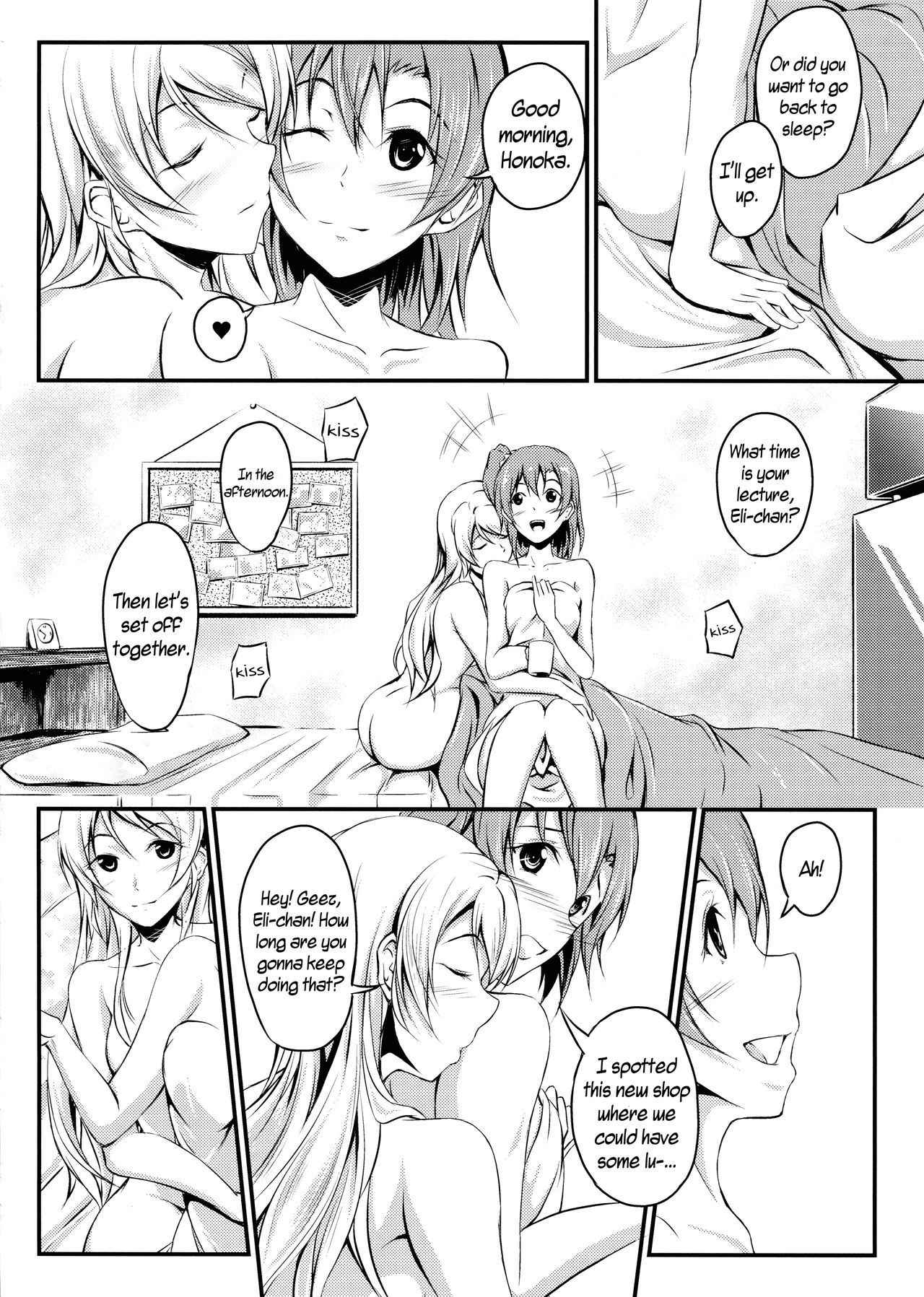 (C88) [Russiapan (Yuisaki Takumi)] Honoka to Eli no Dousei Seikatsu | Honoka and Eli's Life Living Together (Love Live!) [English]