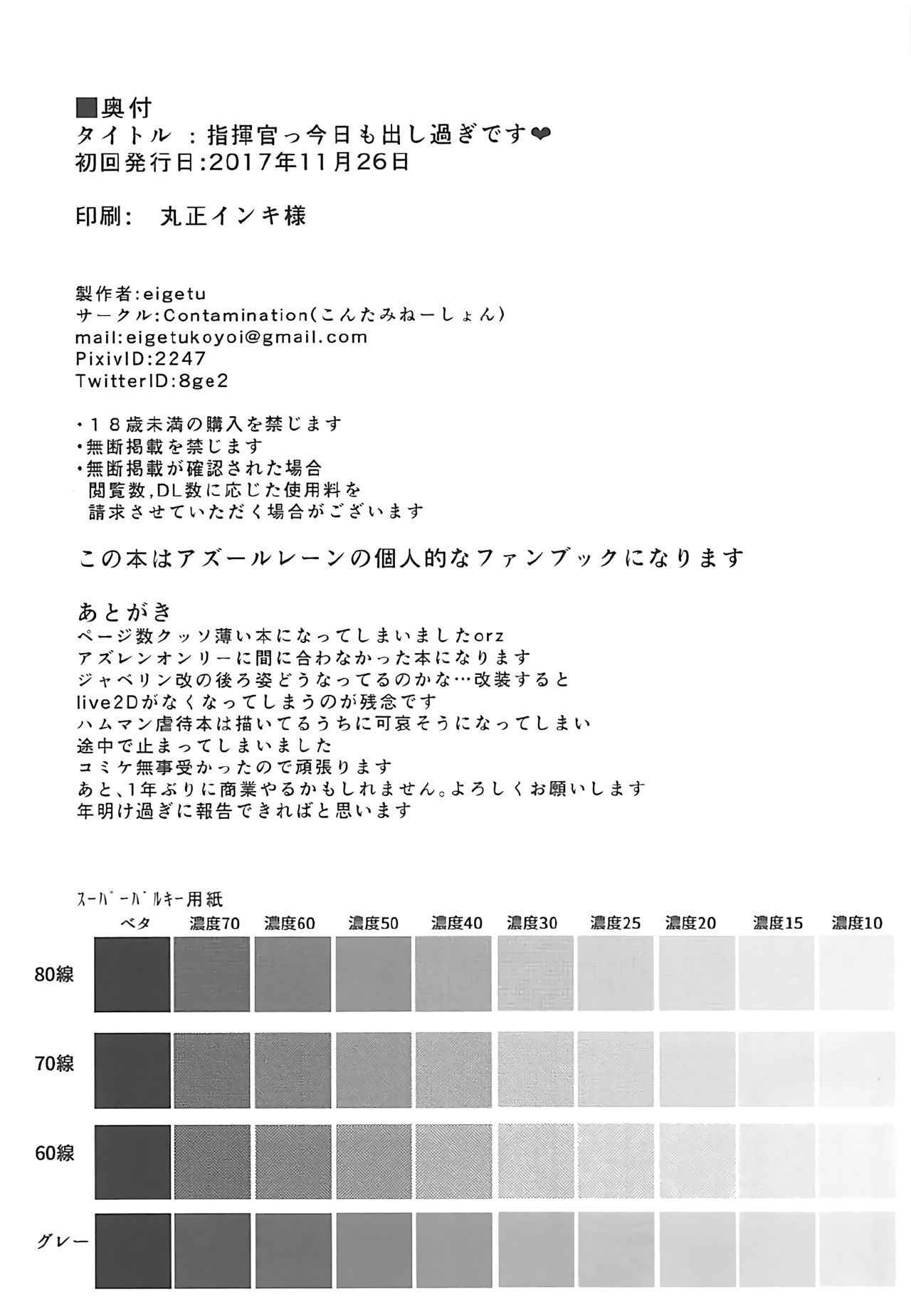 [Contamination (eigetu)] 指揮官今日もだしすぎです! (アズールレーン)